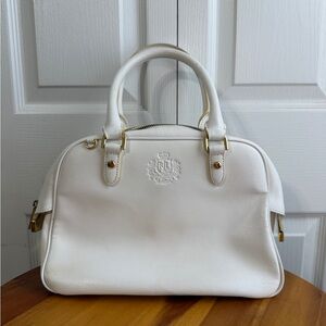 Lauren Ralph Lauren Sloan street dome white double handle purse